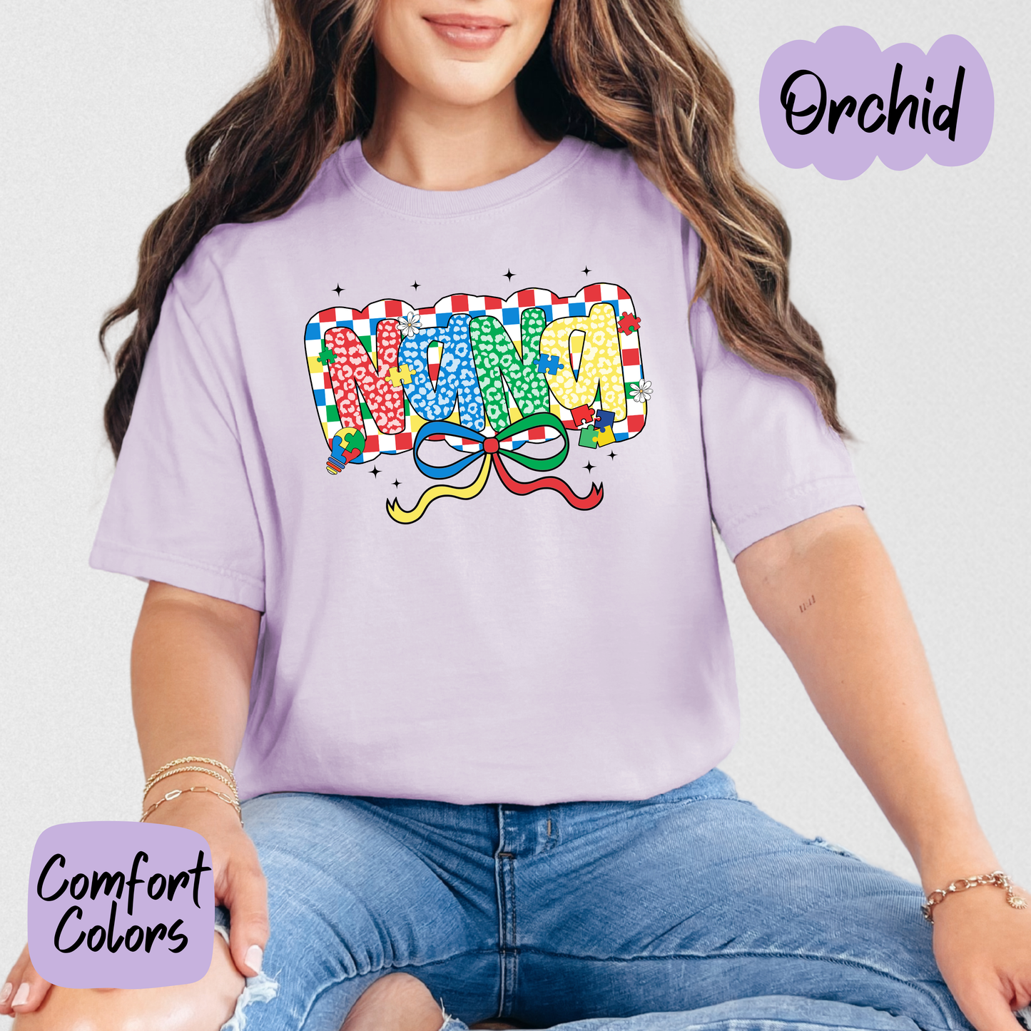 Autism Nana Comfort Colors T-Shirt