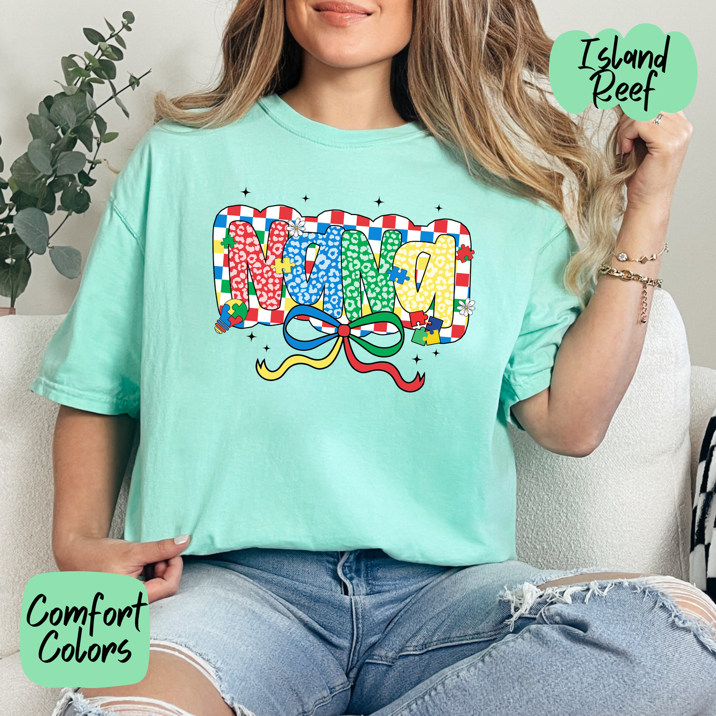 Autism Nana Comfort Colors T-Shirt