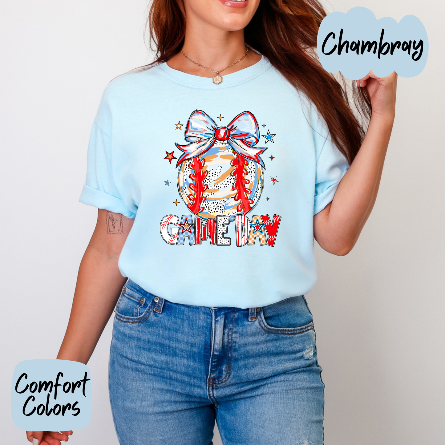 Baseball Game Day Comfort Colors T-Shirt