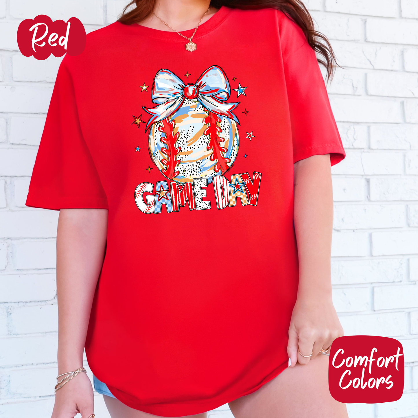 Baseball Game Day Comfort Colors T-Shirt