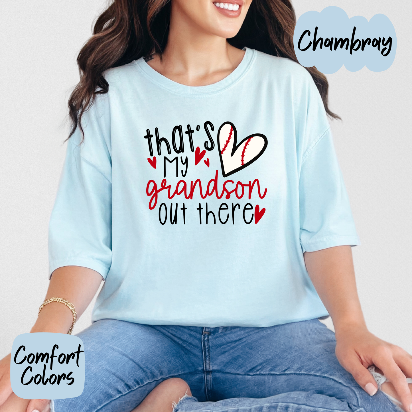 Baseball Grandson Comfort Colors T-Shirt