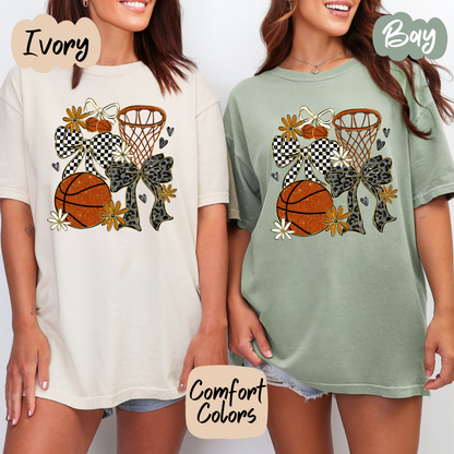 Basketball Coquette Collage Comfort Colors T-Shirt