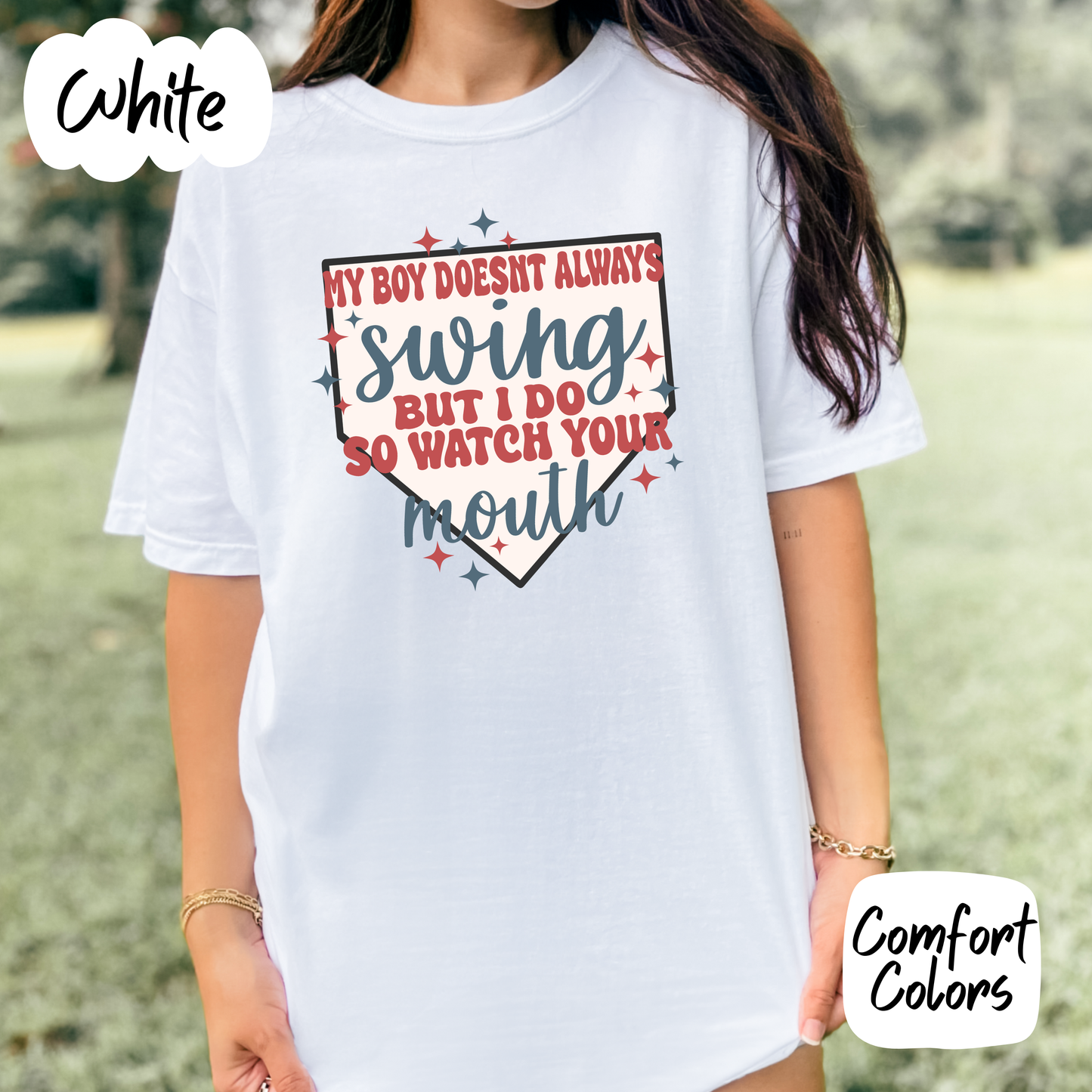 Baseball Mother's Swing Comfort Colors T-Shirt