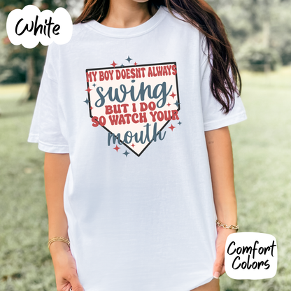 Baseball Mother's Swing Comfort Colors T-Shirt