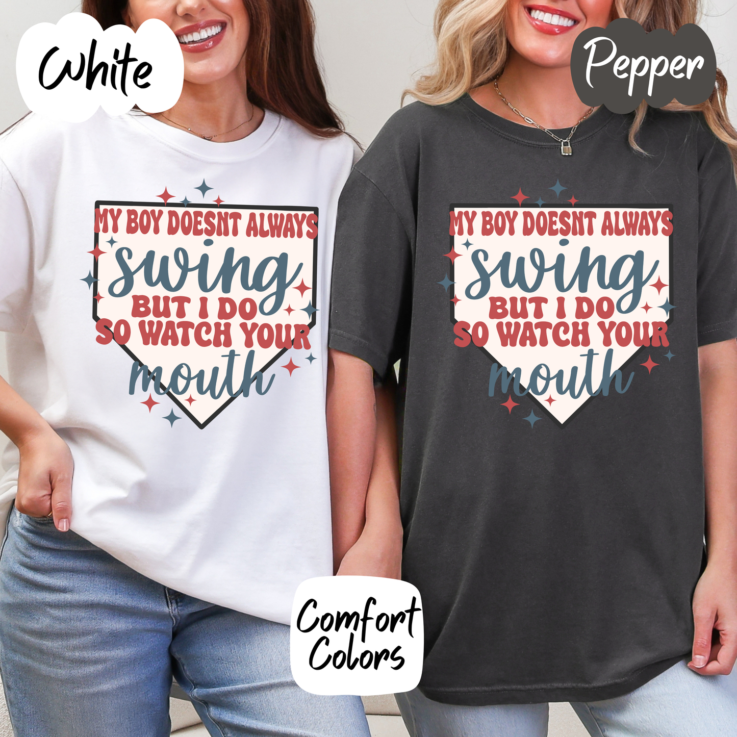 Baseball Mother's Swing Comfort Colors T-Shirt