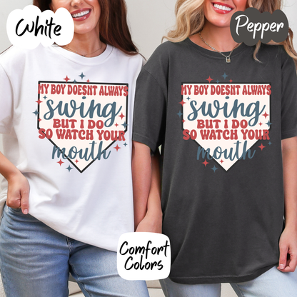 Baseball Mother's Swing Comfort Colors T-Shirt