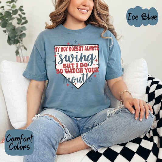 Baseball Mother's Swing Comfort Colors T-Shirt
