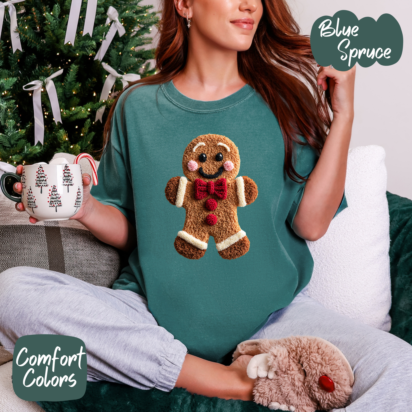 Faux Plush Gingerbread Man Shirt