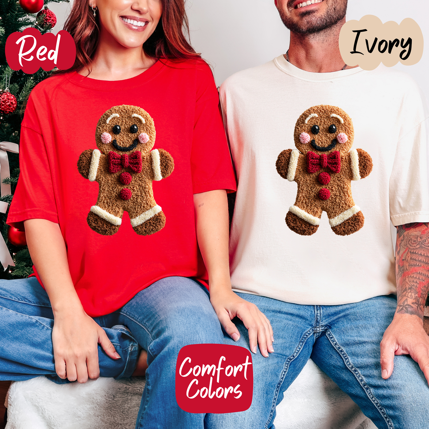 Faux Plush Gingerbread Man Shirt