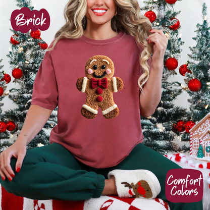 Faux Plush Gingerbread Man Shirt