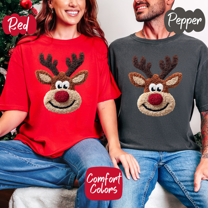 Faux Plush Reindeer Shirt
