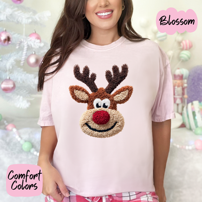 Faux Plush Reindeer Shirt