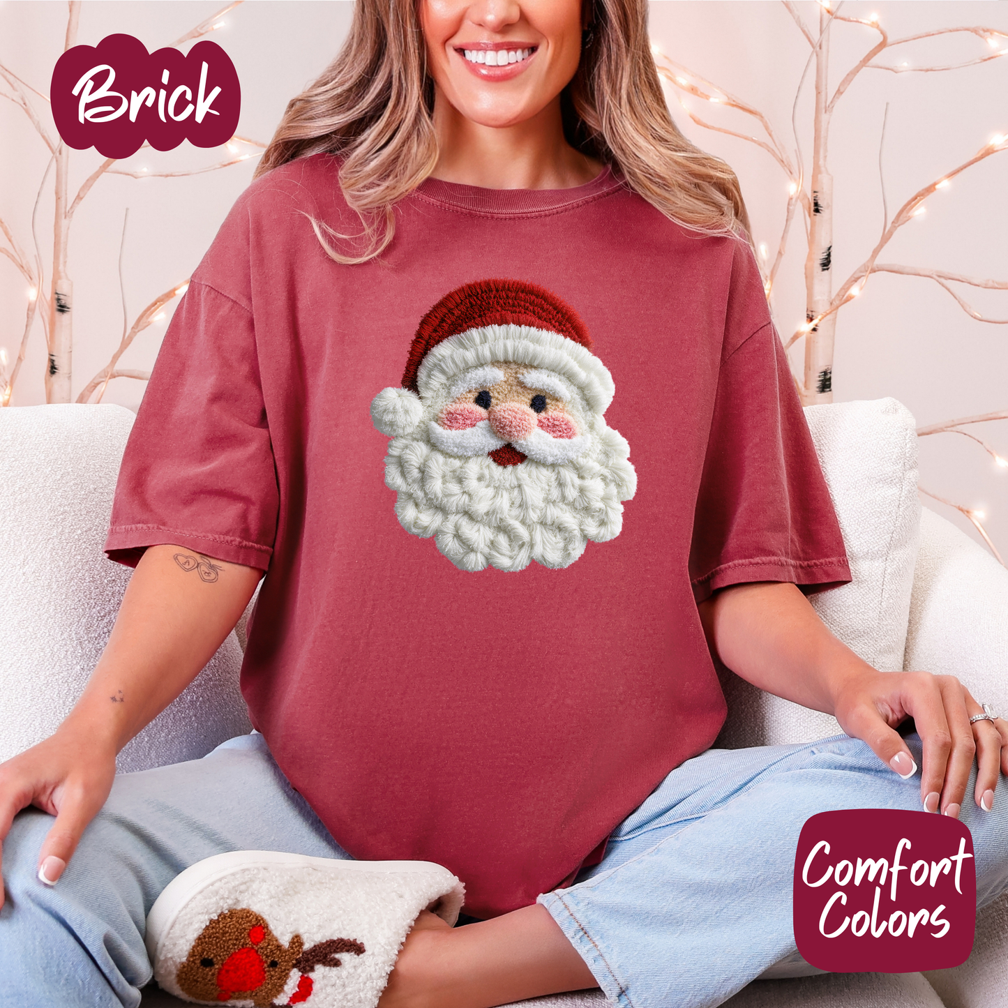 Faux Plush Santa Shirt