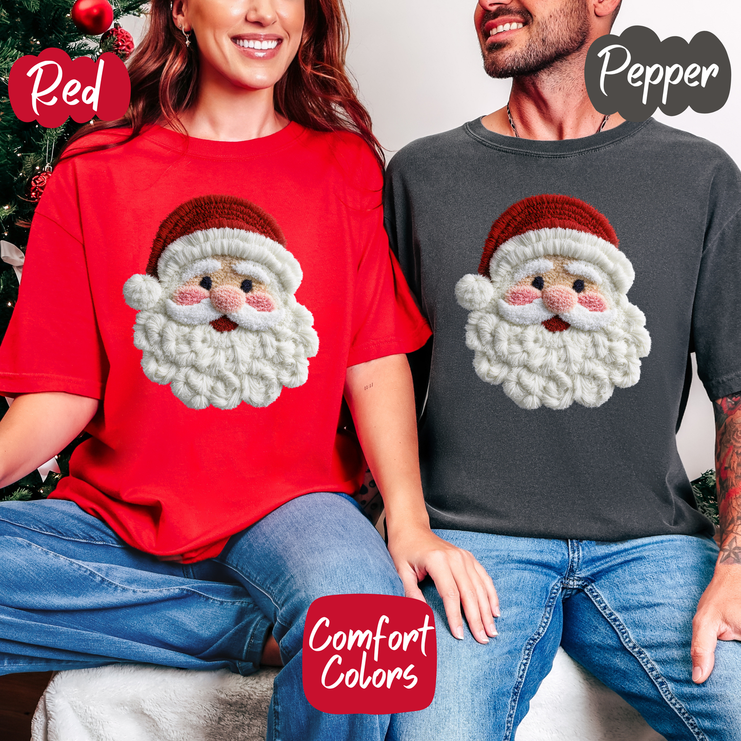 Faux Plush Santa Shirt