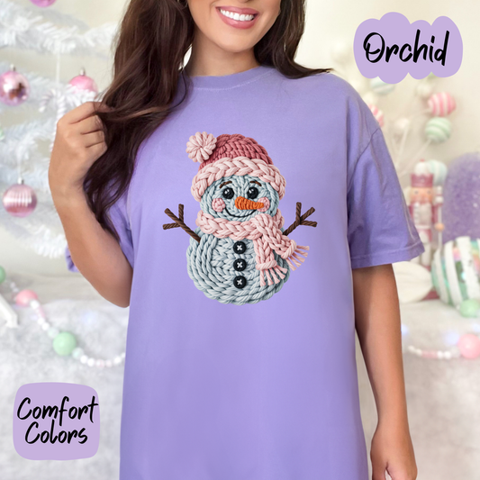 Faux Yarn Snowman Shirt