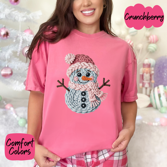 Faux Yarn Snowman Shirt