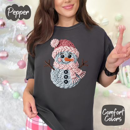 Faux Yarn Snowman Shirt