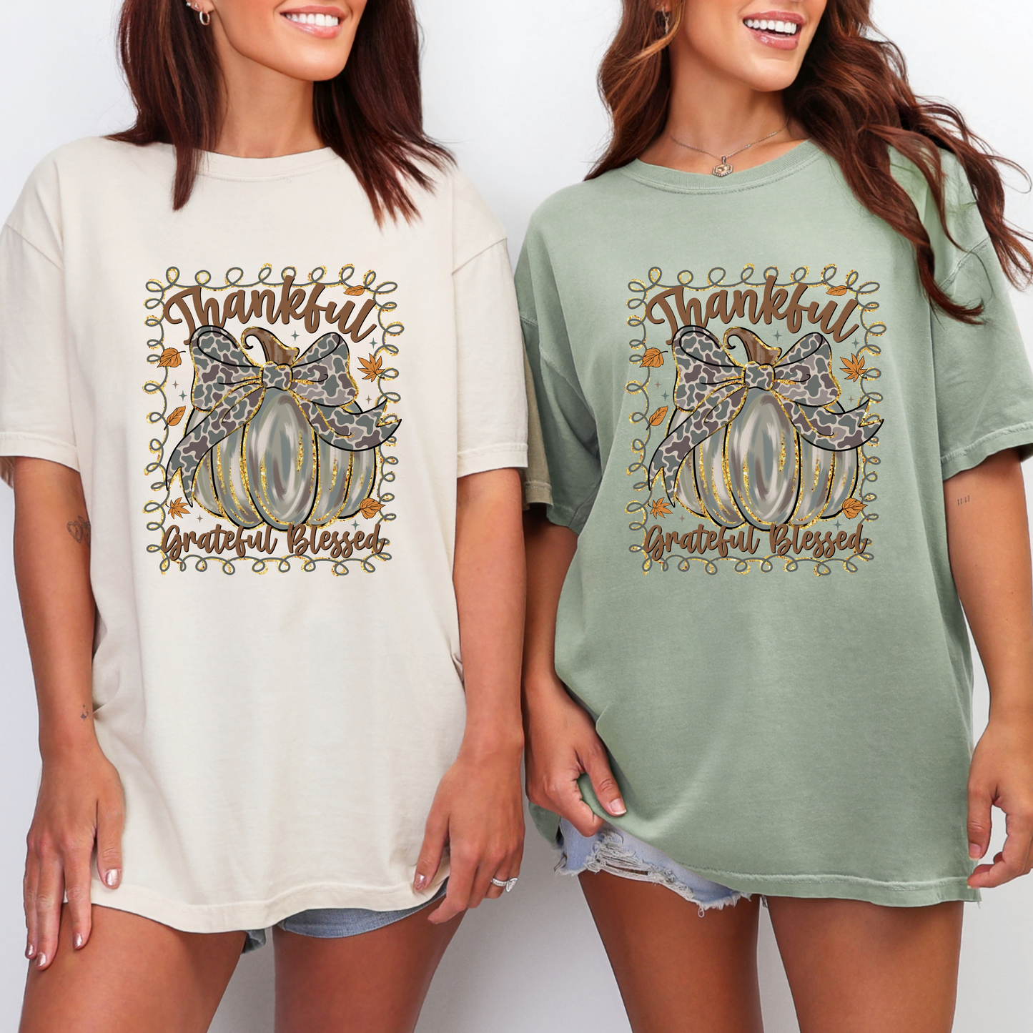 Grateful Camo Pumpkin Shirt