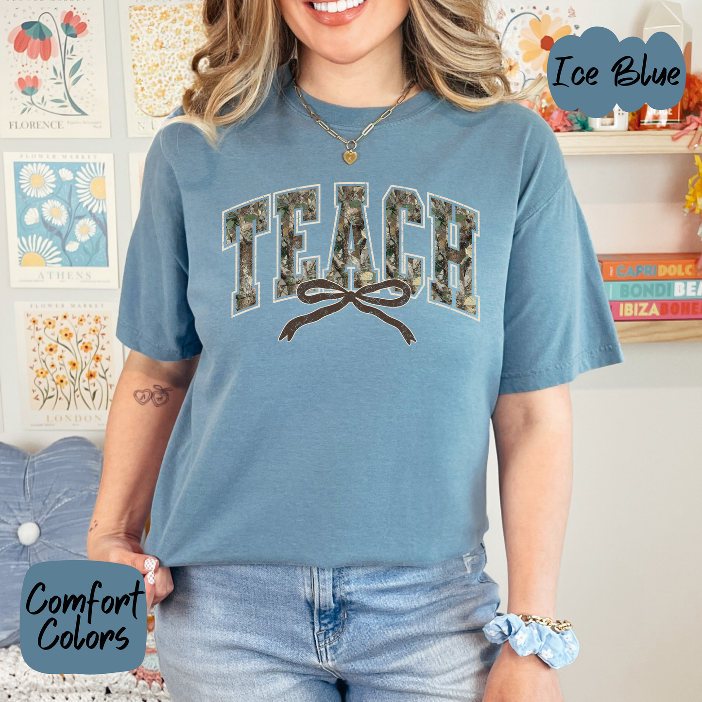 Camo Teach Comfort Colors T-Shirt