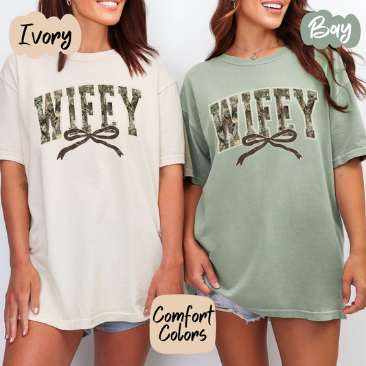 Camo Wifey Comfort Colors T-Shirt