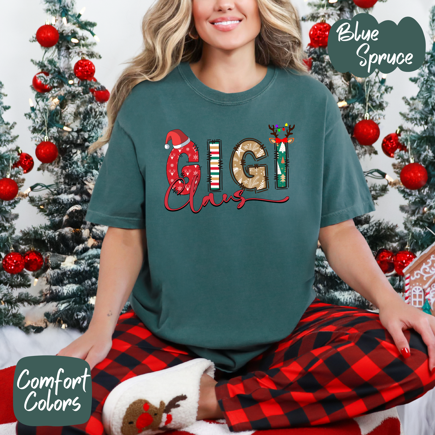 Red Christmas Mama Shirt (You Choose Name)