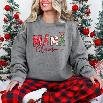 Red Christmas Mama Crewneck (You Choose Name)