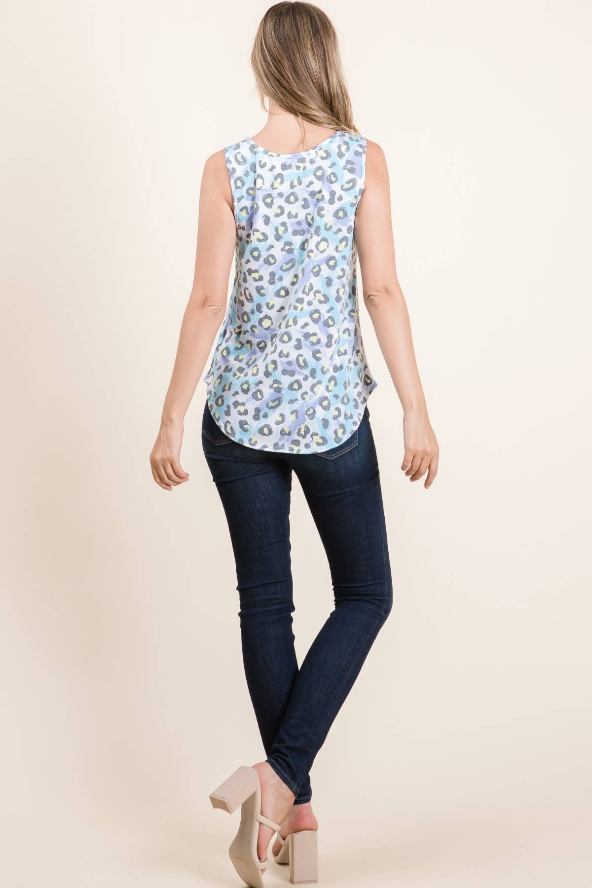 Pastel Leopard Sleeveless Tank