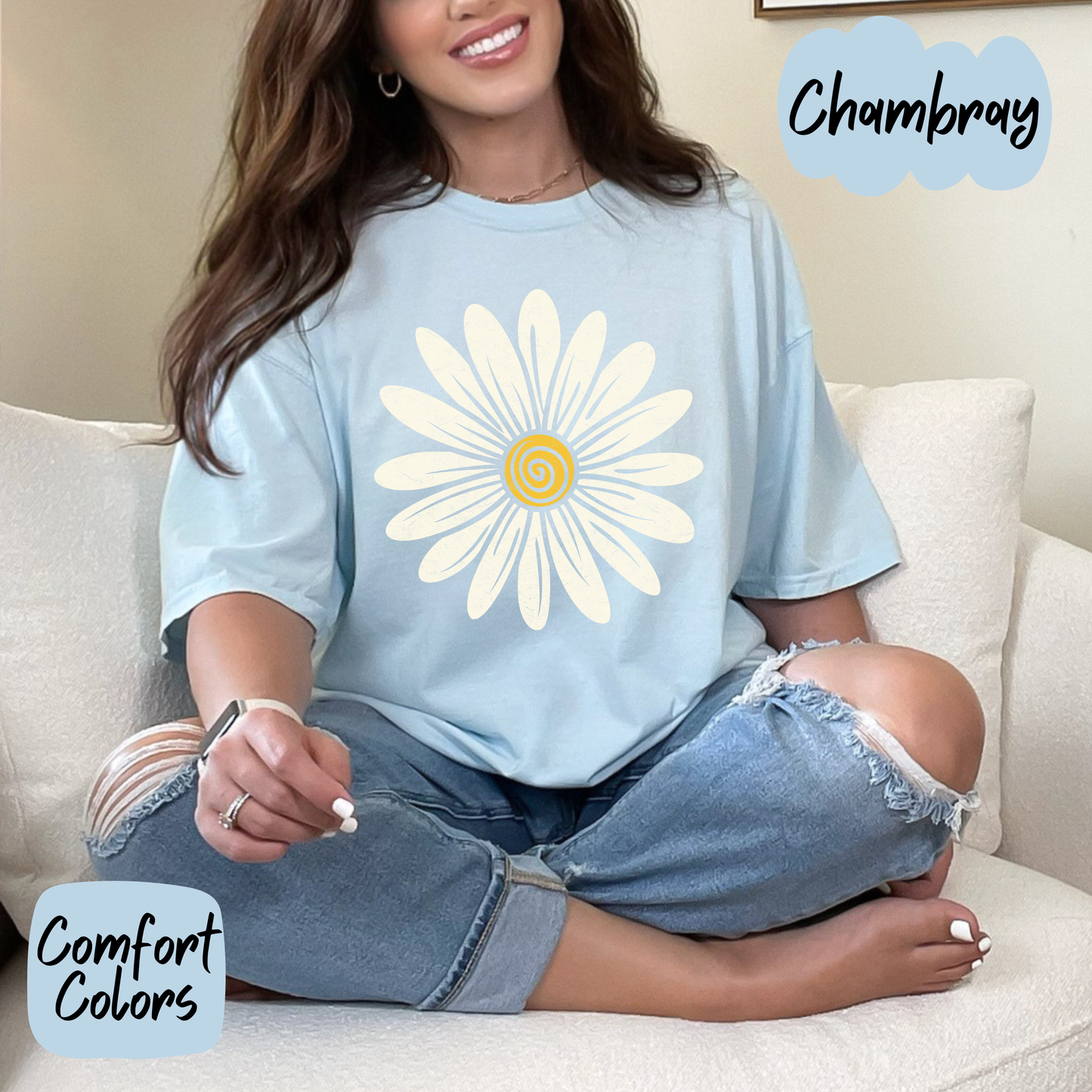 Whimsy Daisy Comfort Colors T-Shirt