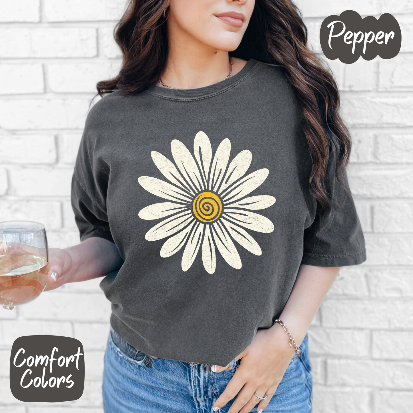 Whimsy Daisy Comfort Colors T-Shirt