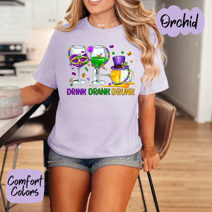 Mardi Gras Drink Drank Drunk Shirt/Crewneck