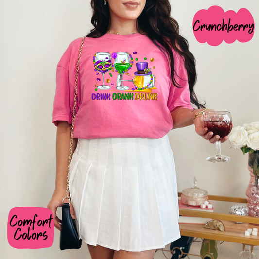 Mardi Gras Drink Drank Drunk Shirt/Crewneck