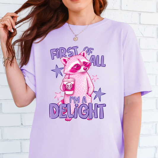 I'm a Delight Raccoon Comfort Colors T-Shirt