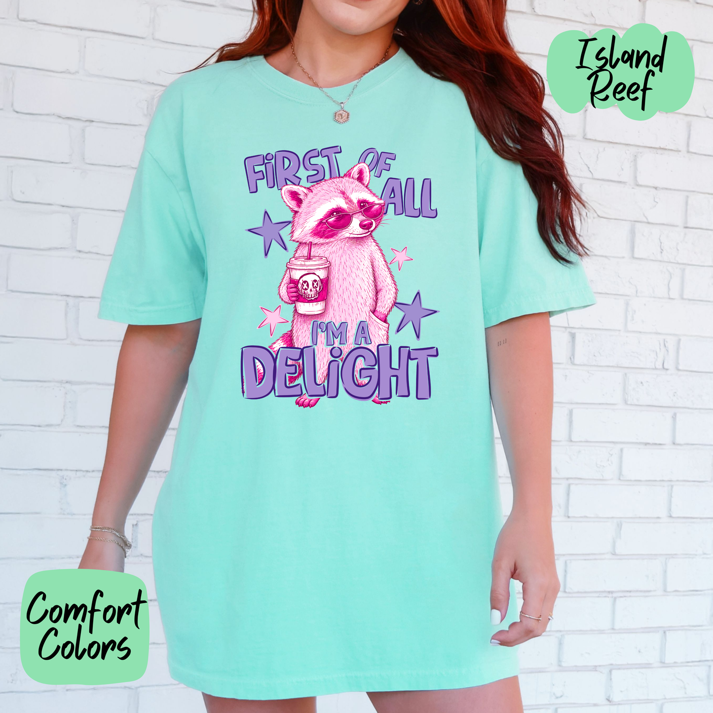 I'm a Delight Raccoon Comfort Colors T-Shirt
