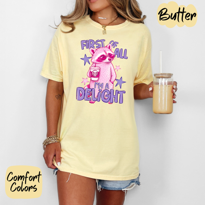 I'm a Delight Raccoon Comfort Colors T-Shirt