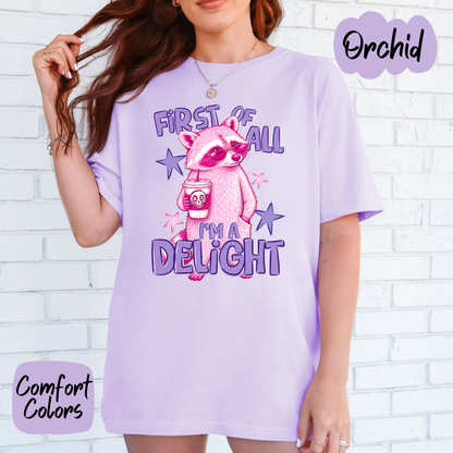 I'm a Delight Raccoon Comfort Colors T-Shirt