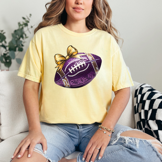 Purple and Gold Disco Football Shirt