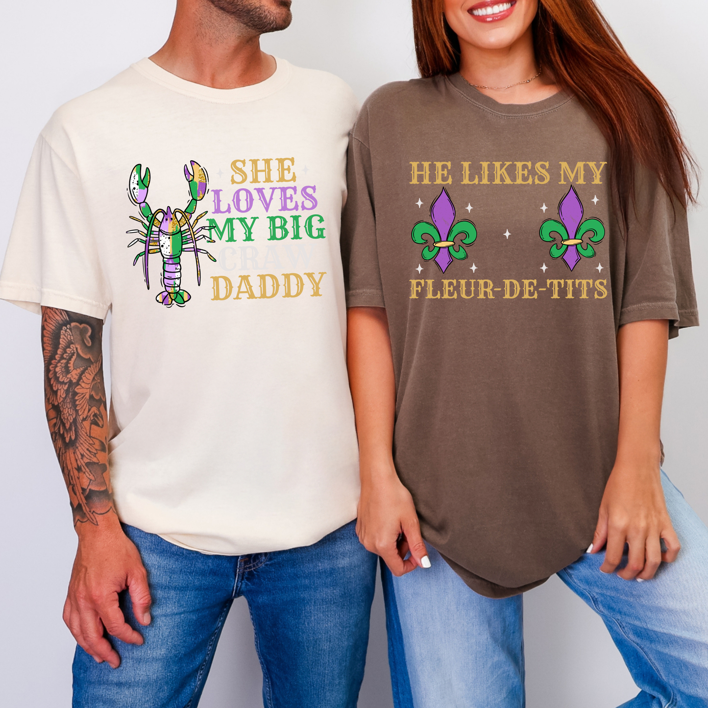 He Loves My Fleur-de-t*ts Shirt/Crewneck