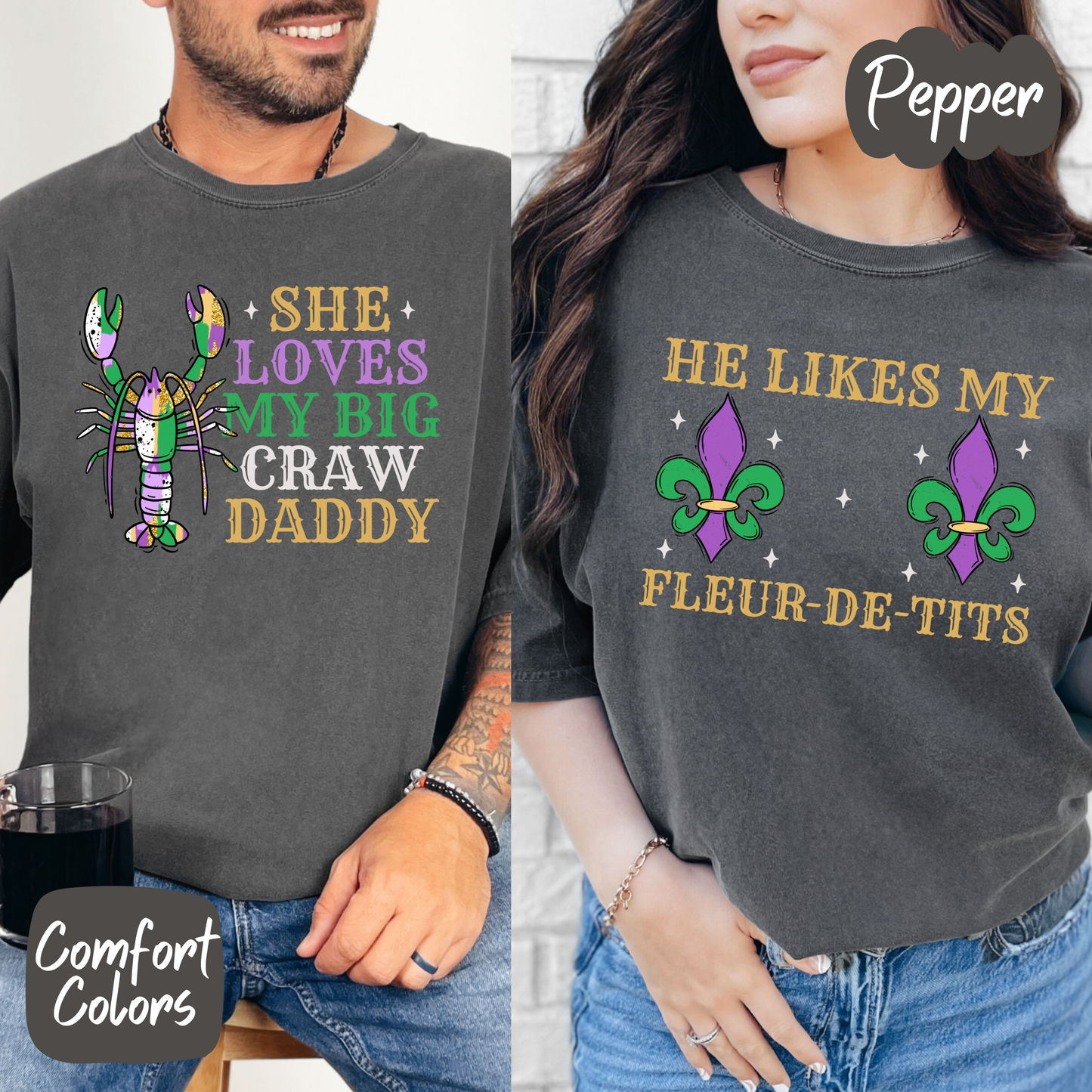 He Loves My Fleur-de-t*ts Shirt/Crewneck