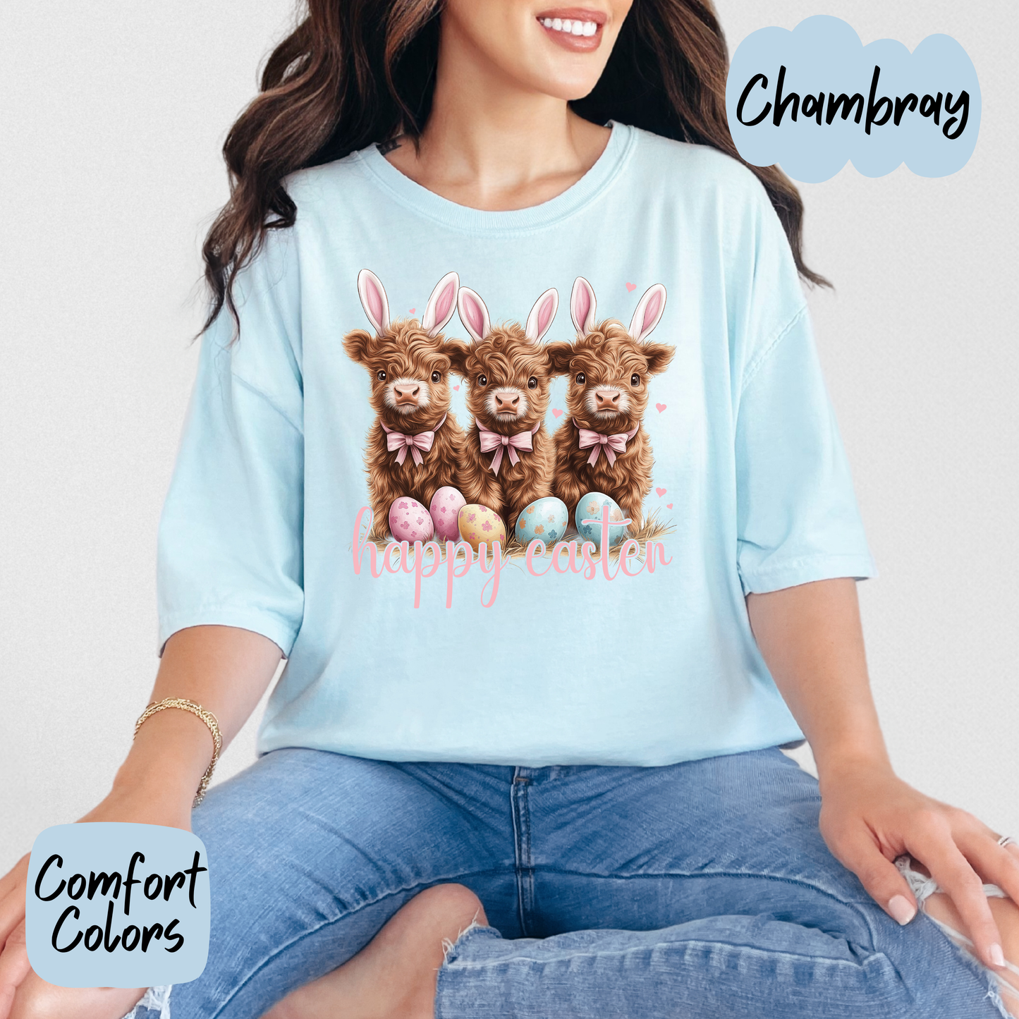 Easter Highland Cows Shirt/Crewneck