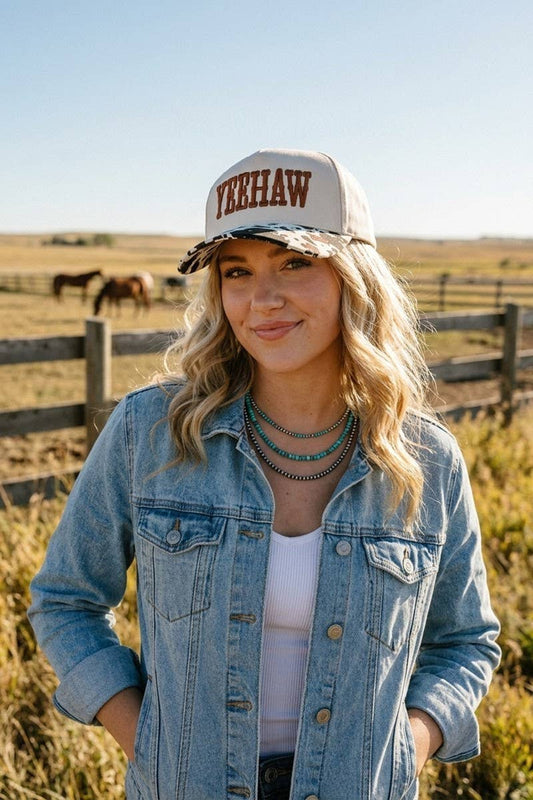 Yeehaw Two Tone Canvas Cotton Cap