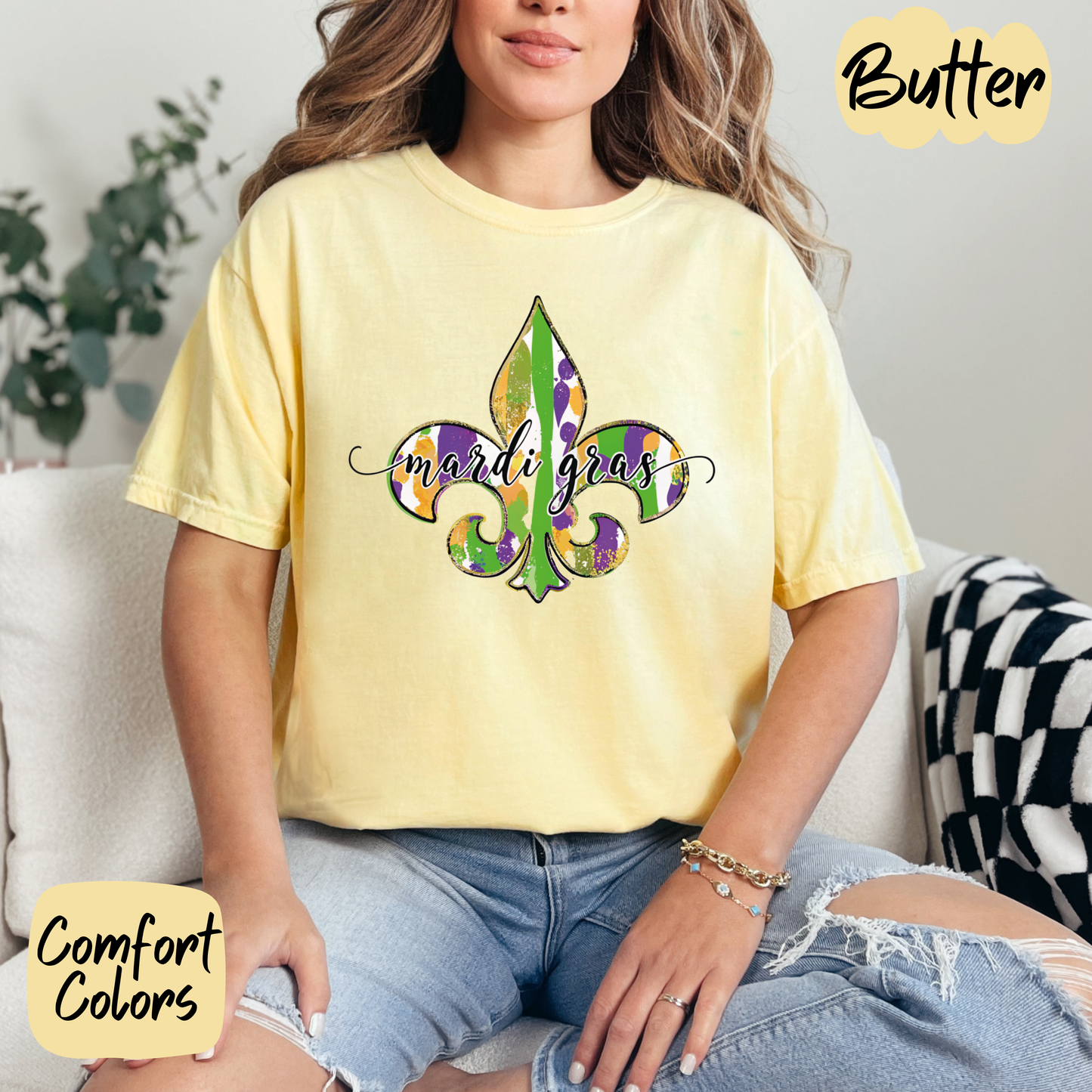Mardi Gras Fleur-de-lis Shirt/Crewneck