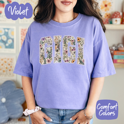 Floral Gigi Comfort Colors T-Shirt
