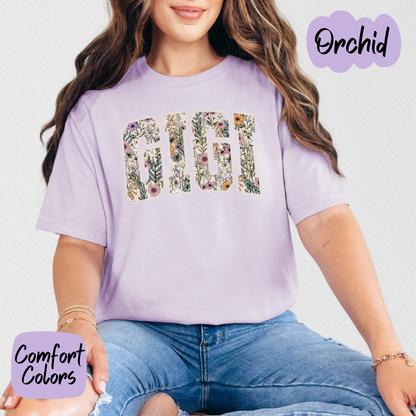 Floral Gigi Comfort Colors T-Shirt