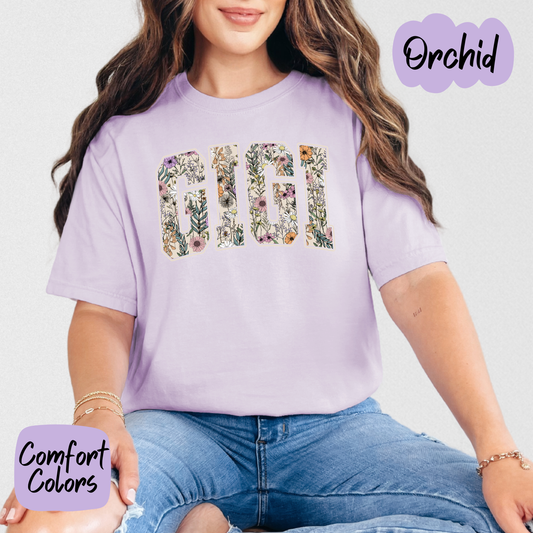 Floral Gigi Comfort Colors T-Shirt