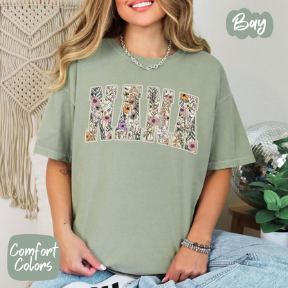 Floral Nana Comfort Colors T-Shirt
