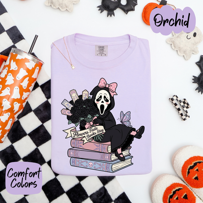 Flowers Fade but Books Stay Comfort Colors T-Shirt