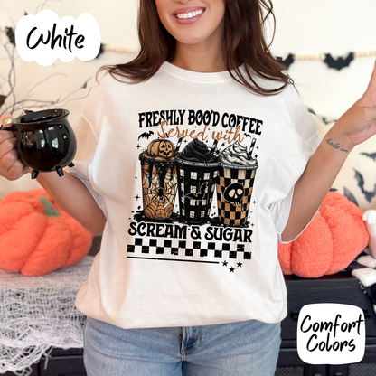 Freshly Boo'd Coffee Comfort Colors T-Shirt