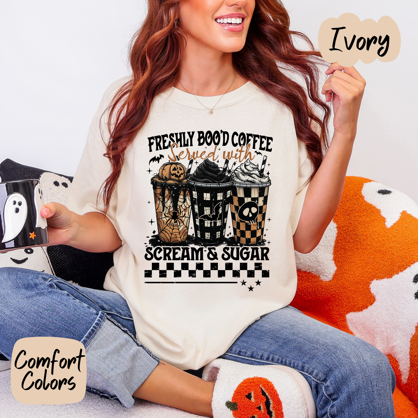 Freshly Boo'd Coffee Comfort Colors T-Shirt