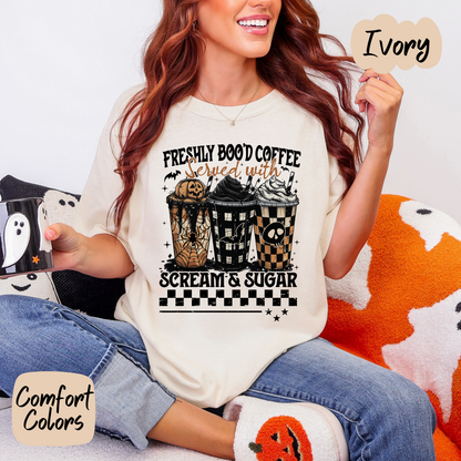Freshly Boo'd Coffee Comfort Colors T-Shirt