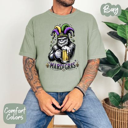 Mardi Gras Drinking Gorilla Shirt/Crewneck